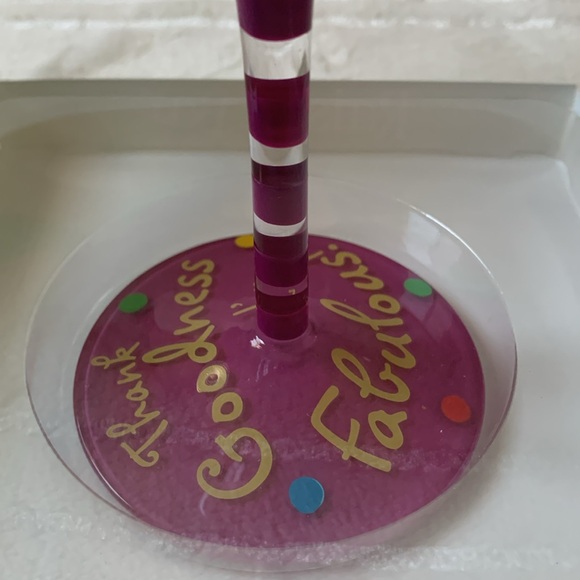 Raise the Bar TGIF Hand Painted Margarita Glass 11 fl.oz - Picture 4 of 5